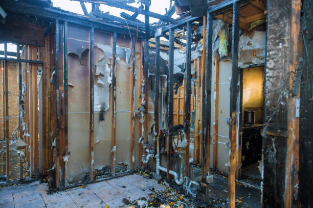 Professional Fire Damage Removal technician working in Beverly, OH